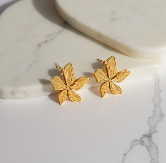 BOUCLES D'OREILLES "FLEURS LARGES"