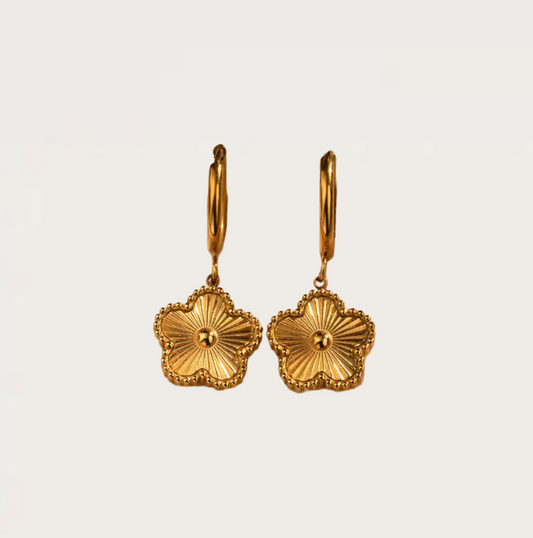 BOUCLE D’OREILLES "FLEUR D’OR"